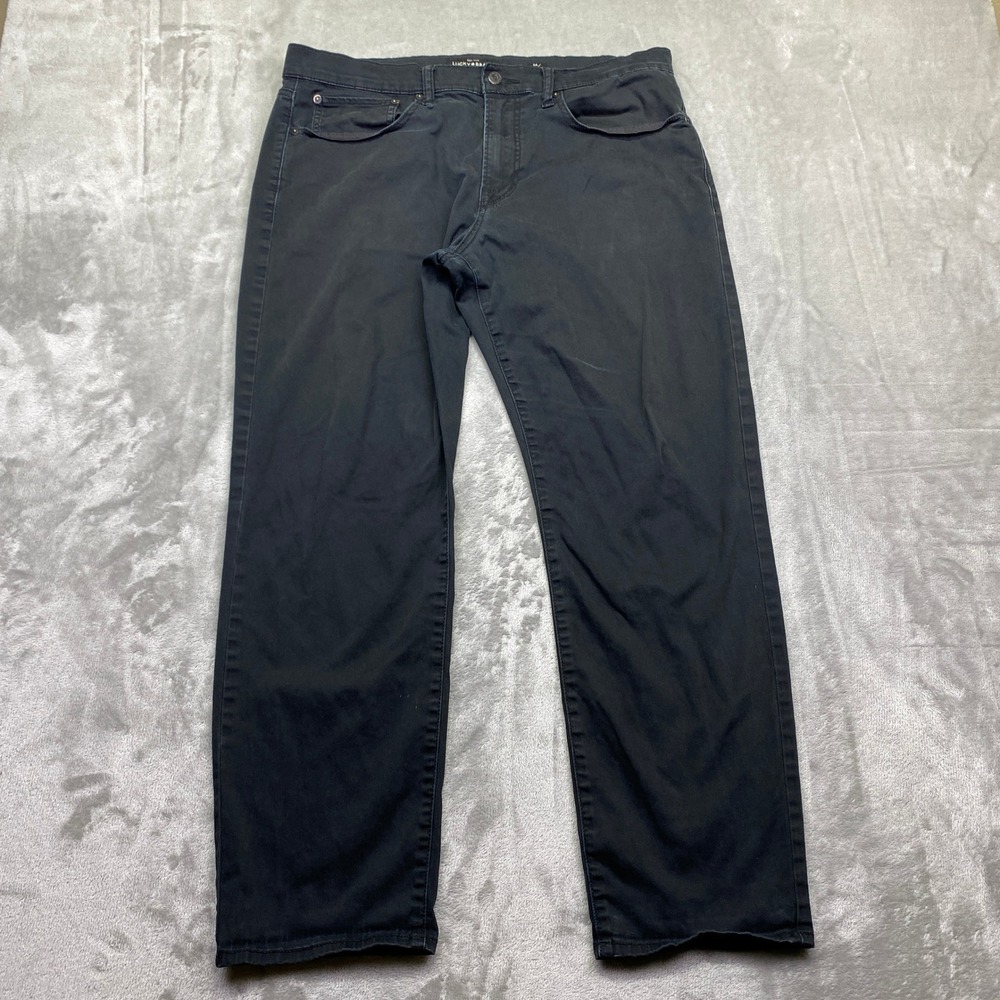 Lucky Brand‎ 121 Slim Jeans Black Mens 34 Fits 35" Straight Leg Casual Pants